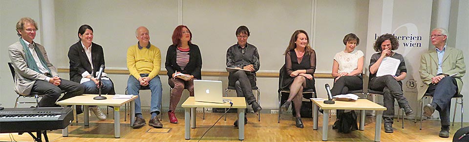 Panel discussion on the theme of peace and nobel peace laureate Alfred Fried on 10 May 2016 in Vienna's main library
