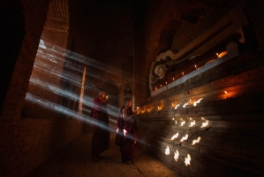 Bagan temple little monk, Feng Dawei_4