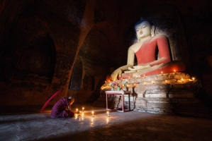 Bagan temple little monk, Feng Dawei_5