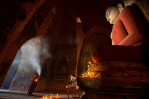 Bagan temple little monk, Feng Dawei_6