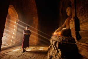 Bagan temple little monk, Feng Dawei_7